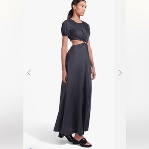 Black staud calypso dress